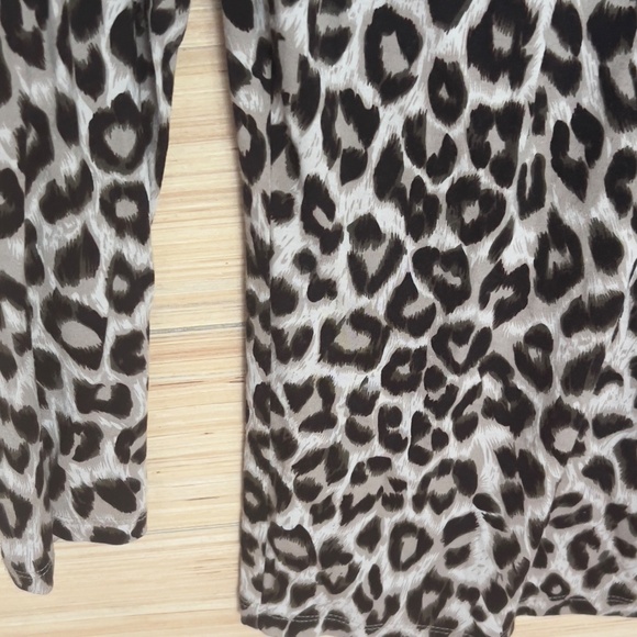 Weekend Maxmara animal print top size L large cheetah leopard scoop neck - Picture 3 of 6